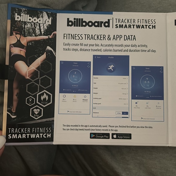 New- Billboard tracker fitness Smart watch black -sealed box - Picture 3 of 5